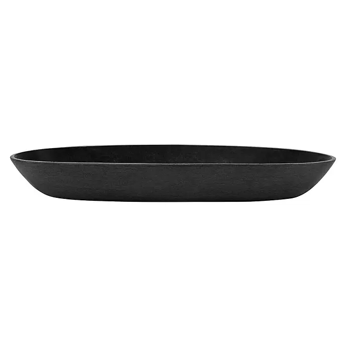 Ecopots Sofia Blumentopf-Untersetzer OvalAußenmaß (L x B x H): 25,6 x 11,7 x 3 cm, Kunststoff, Dunkelgrau