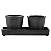 Ecopots Blumentopf-Untersetzer (L x B x H: 20 x 10 x 2,5 cm, Kunststoff, Dunkelgrau) | BAUHAUS