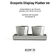 Ecopots Blumentopf-Untersetzer (L x B x H: 20 x 10 x 2,5 cm, Kunststoff, Weißgrau) | BAUHAUS