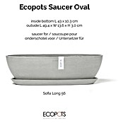 Ecopots Sofia Blumentopf-Untersetzer Lang (Außenmaß (L x B x H): 49,4 x 13,6 x 3 cm, Kunststoff, Weißgrau) | BAUHAUS