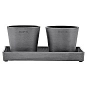 Ecopots Blumentopf-Untersetzer (L x B x H: 25 x 15 x 2,5 cm, Kunststoff, Grau) | BAUHAUS