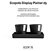 Ecopots Blumentopf-Untersetzer (L x B x H: 25 x 15 x 2,5 cm, Kunststoff, Dunkelgrau) | BAUHAUS