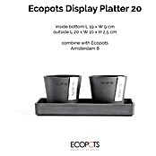 Ecopots Blumentopf-Untersetzer (L x B x H: 20 x 10 x 2,5 cm, Kunststoff, Grau) | BAUHAUS