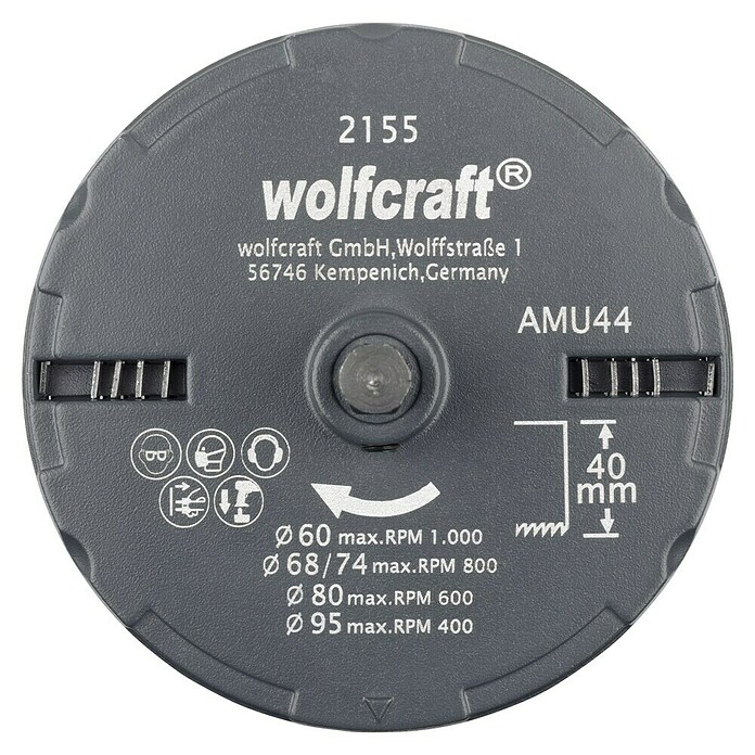 Wolfcraft Mehrkranzlochsäge (5 -tlg., Arbeitsdurchmesser: 60 mm - 95 mm, Schnitttiefe: 40 mm) | BAUHAUS