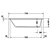 Duravit D-Code Badewanne (170 x 75 cm, Ablauf: Fußende, Sanitäracryl, Weiß)