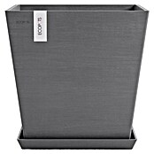 Ecopots Rotterdam Pflanzkasten mit Wasserspeicher (Außenmaß (L x B x H): 43,6 x 43,6 x 42,5 cm, Kunststoff, Grau) | BAUHAUS
