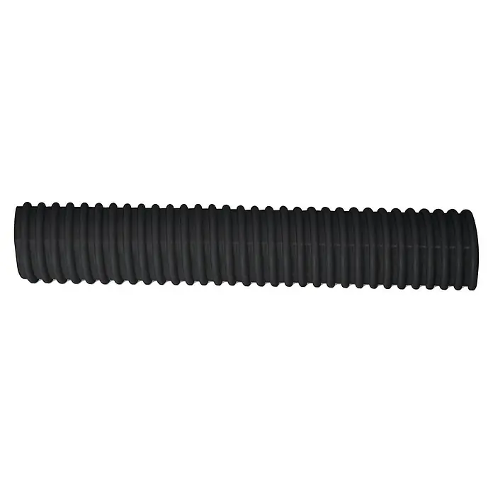 Floraworld Spiralschlauch Meterware - Durchmesser: 32 mm, 1 ¼″, Schwarz - Nahaufnahme eines flexiblen schwarzen Kabelschutzes, der sich ideal für den Schutz von Kabeln in verschiedenen Anwendungen eignet.
