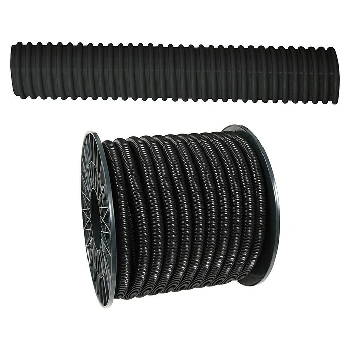 Floraworld Spiralschlauch Meterware (Durchmesser: 32 mm, 1 ¼″, Schwarz) | BAUHAUS
