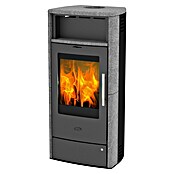 Fireplace Dauerbrandofen (6 kW, Raumheizvermögen: 108 m³, Verkleidung: Speckstein, Anthrazit)