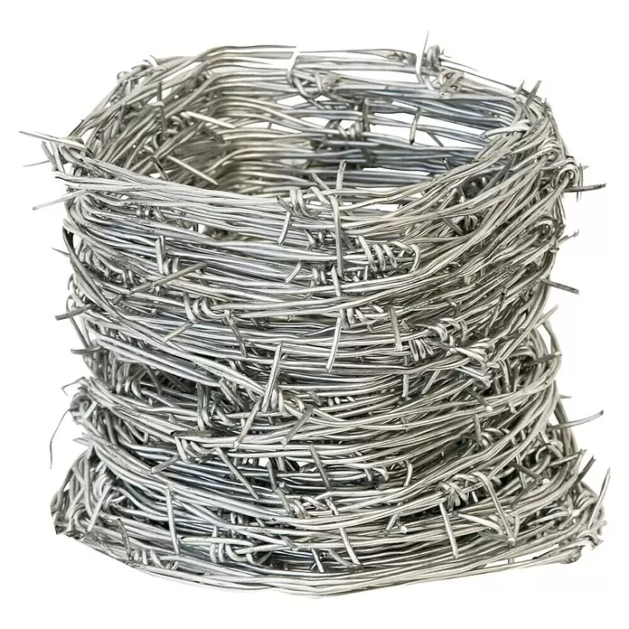 Floraworld Stacheldraht - Länge: 25 m, Verzinkt - Rolle verzinkter Stacheldraht, grau-silbernes Metall, für Sicherheitszäune.