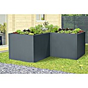 Floraworld Hochbeet Twin-Wall (180 x 180 x 76 cm, Stahl, Anthrazit) | BAUHAUS