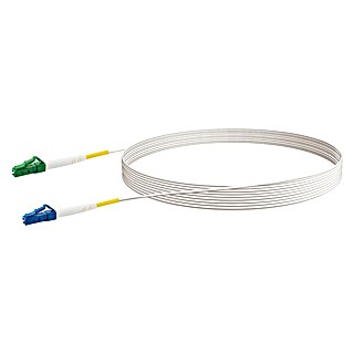 Schwaiger Glasfaser-Netzwerkkabel LC/APC-LC/UPC (9 m, Weiß, Bis zu 10 Gbit/s)