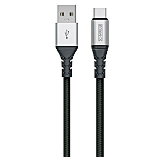 Schwaiger USB-Ladekabel (Länge: 1,2 m, USB A-Stecker, USB C-Stecker)