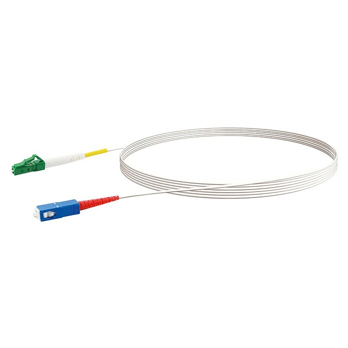 Schwaiger Glasfaser-Netzwerkkabel LC/APC-SC/UPC (5 m, Weiß, Bis zu 10 Gbit/s) | BAUHAUS