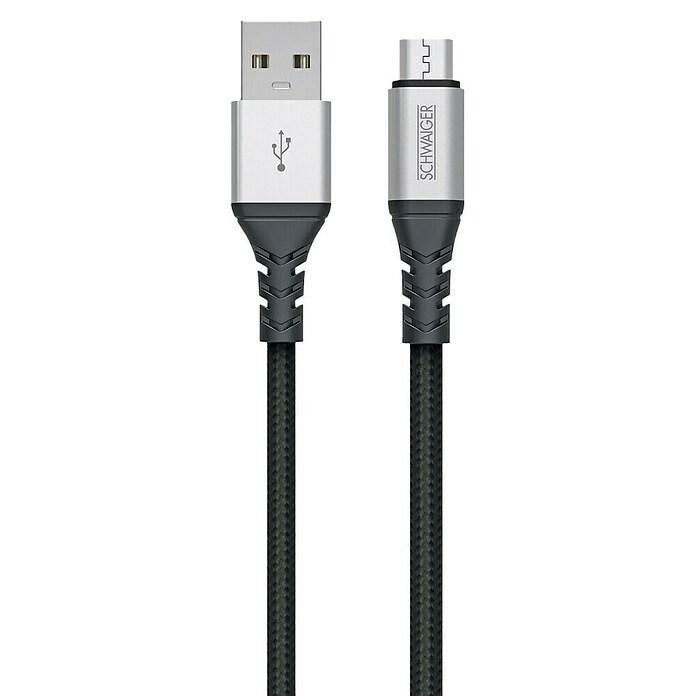 Schwaiger USB kabel za punjenje  (Duljina: 1,2 m, USB A utikač, USB Micro-B utikač) | BAUHAUS