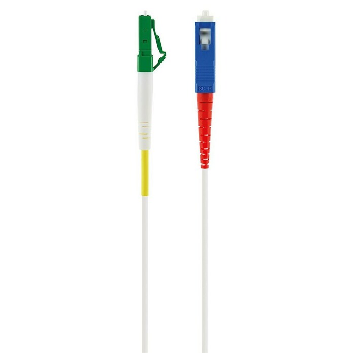 Schwaiger Glasfaser-Netzwerkkabel LC/APC-SC/UPC (9 m, Weiß, Bis zu 10 Gbit/s) | BAUHAUS