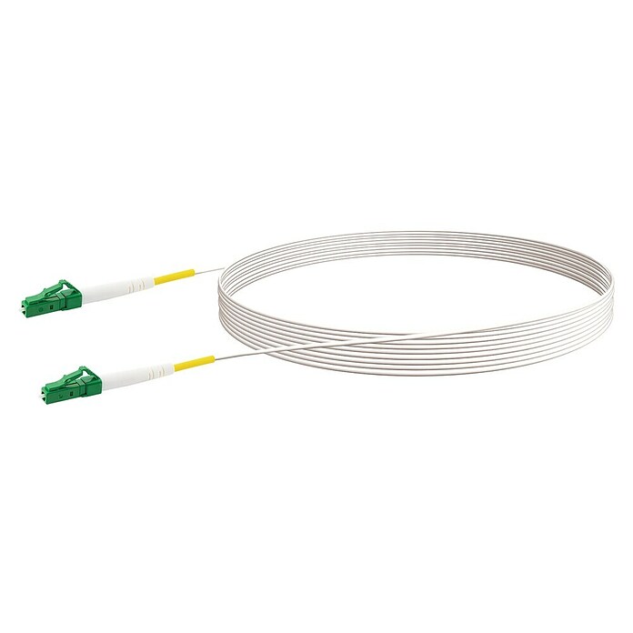 Schwaiger Glasfaser-Netzwerkkabel LC/APC-LC/APC (9 m, Weiß, Bis zu 10 Gbit/s) | BAUHAUS