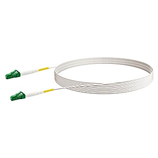 Schwaiger Glasfaser-Netzwerkkabel LC/APC-LC/APC (9 m, Weiß, Bis zu 10 Gbit/s)