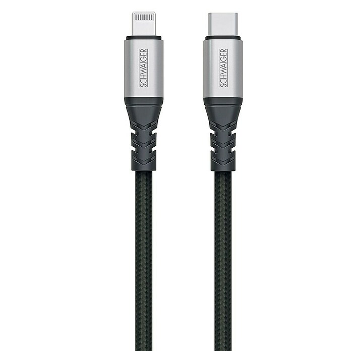 Schwaiger USB-Ladekabel (Länge: 1,2 m, USB C-Stecker, Lightning-Stecker) | BAUHAUS