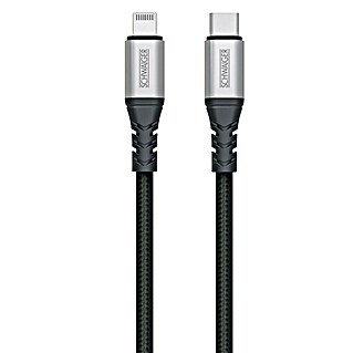 Schwaiger USB-Ladekabel (Länge: 1,2 m, USB C-Stecker, Lightning-Stecker)