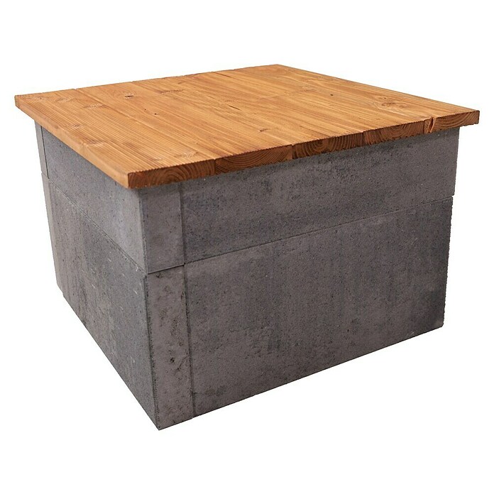 EHL Creaform Loungetisch (72,5 x 72,5 x 48 cm, Steingrau, Beton) | BAUHAUS