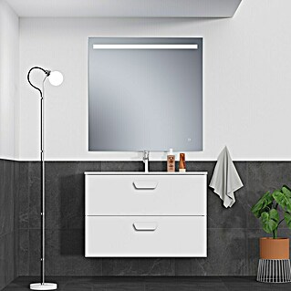 Conjunto de mueble de baño Sofía (80 cm, Blanco mate, Mate, 3 pzs.)