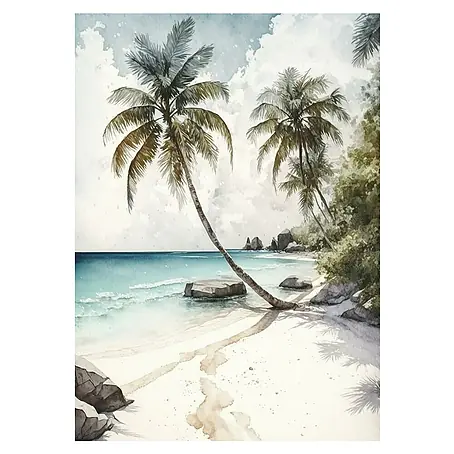 Lienzo Palmeras Playa