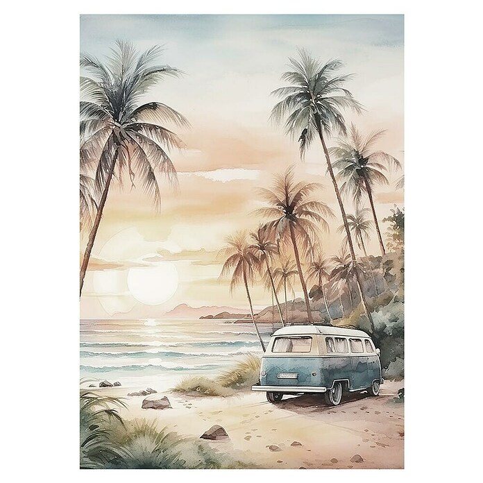 Lienzo Furgo playa (Furgo playa, An x Al: 50 x 70 cm) | BAUHAUS