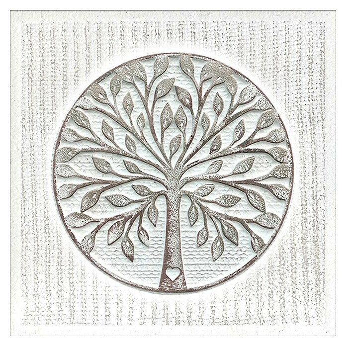 Cuadro con relieve Árbol Vida redondo (Árbol Vida, An x Al: 40 x 40 cm) | BAUHAUS