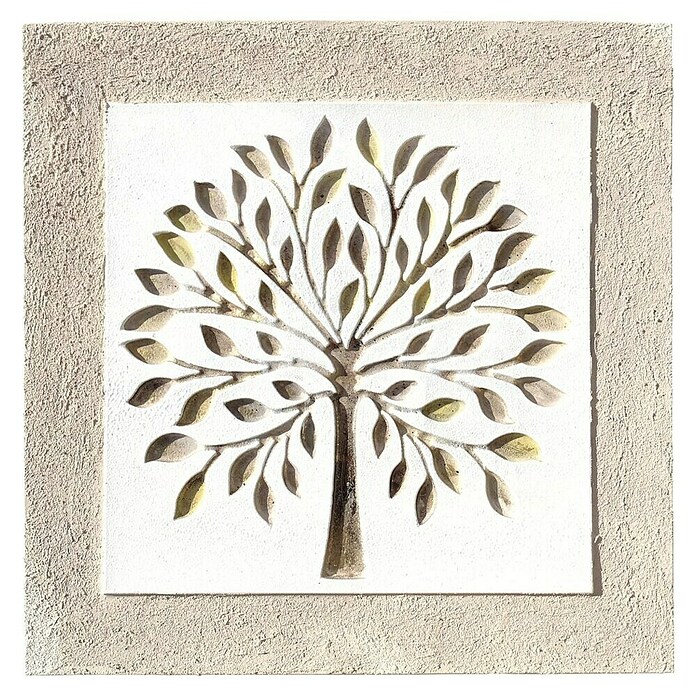 Cuadro con relieve Árbol Vida cuadrado (Árbol Vida, An x Al: 40 x 40 cm) | BAUHAUS