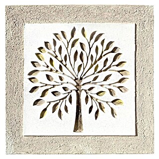 Cuadro con relieve Árbol Vida cuadrado (Árbol Vida, An x Al: 40 x 40 cm)