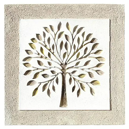 Cuadro con relieve Árbol Vida cuadrado