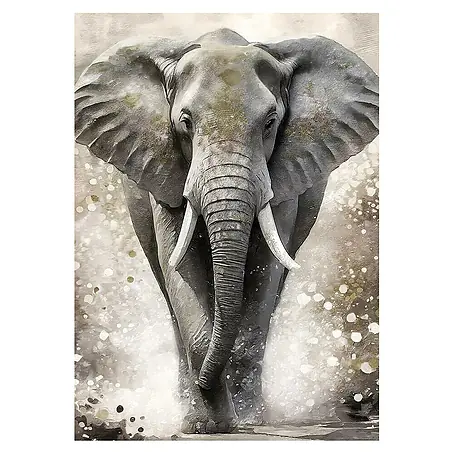 Lienzo Elefante color