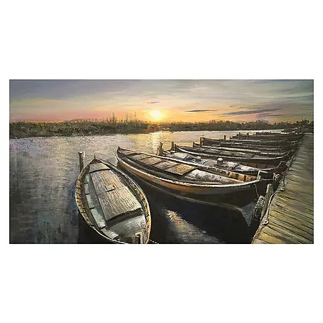 Cuadro pintado a mano Barcas La Albufera