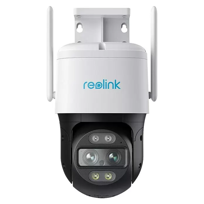 Reolink Überwachungskamera TRACKMIX SERIES W760 - 3.840 x 2.160 Pixel, IP65, Außen - Weiße und schwarze Reolink Outdoor-Überwachungskamera mit zwei Antennen.
