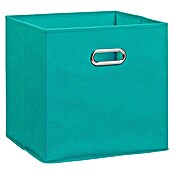 Zeller Present Caja plegable Tela  (32 x 32 x 32 cm, Verde esmeralda)