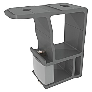 SM Deckenadapter (140 x 130 x 60 mm, Weißaluminium, Passend für: SM Gelenkarm- & Hülsenmarkisen)