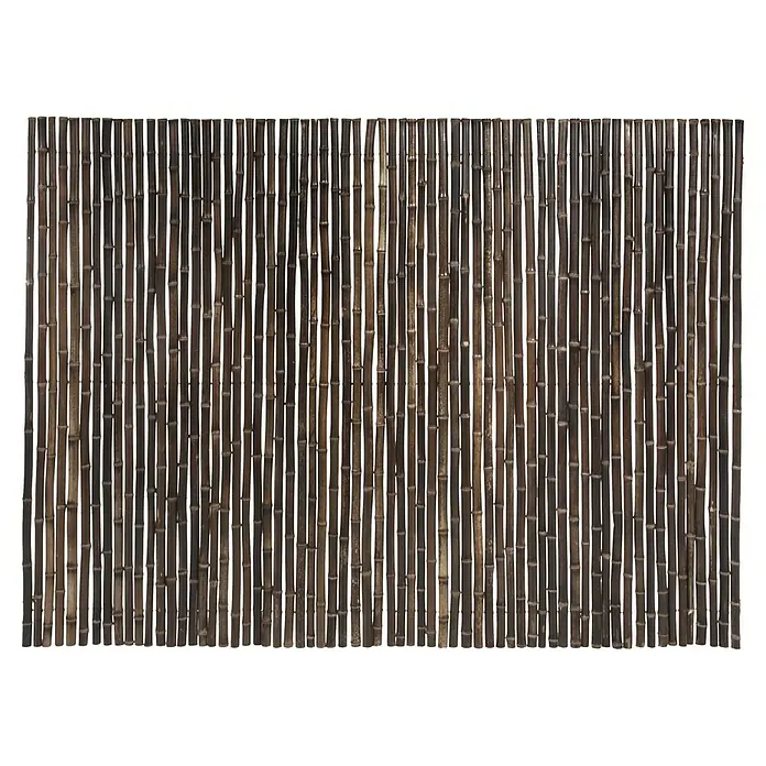 Gardol Sichtschutzmatte - 3 x 0,9 m, Bambus - Nahaufnahme einer dunklen Bambusmatte, die sich ideal als Sichtschutz oder zur Dekoration eignet. Die Textur und das Muster des Bambus sind gut sichtbar.