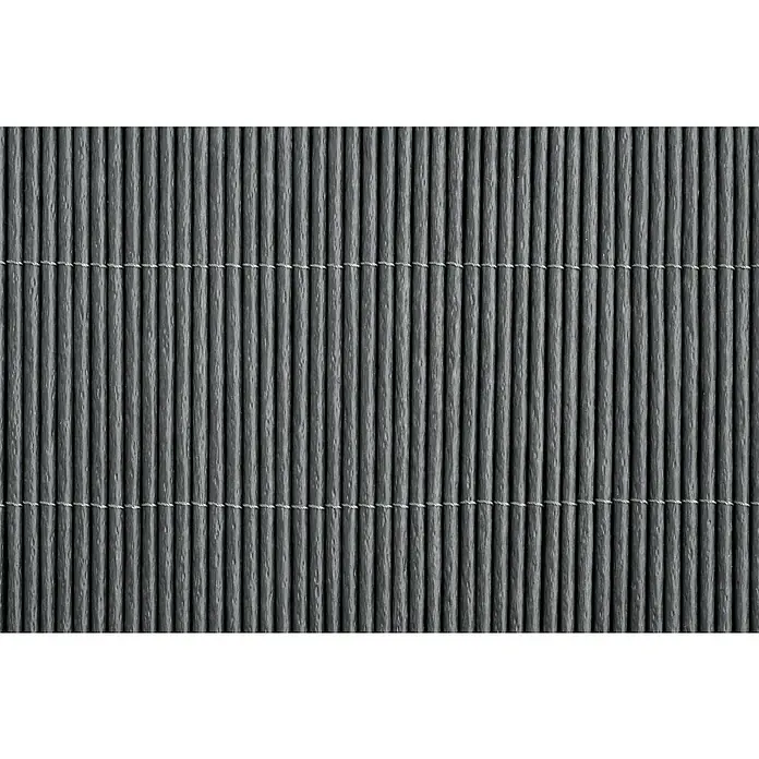 Gardol Sichtschutz - 3 x 0,9 m, Anthrazit - Grauer Bambusrollzaun mit horizontalen Bindungen, ideal als Sichtschutz oder Dekorationselement für den Garten.