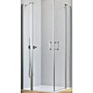 Camargue Level 5 Eckdusche (80 x 80 x 200 cm, Unbeschichtet, Silber, Glasstärke: 5 mm, DIN Anschlag: Links/Rechts) | BAUHAUS