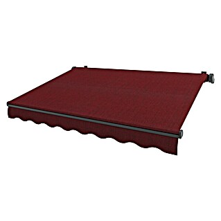 SM Gelenkarmmarkise T-407/11 (Rot, Farbe Gestell: Anthrazitgrau, Breite: 5 m, Ausfall: 3 m)