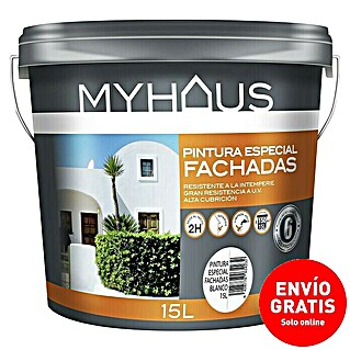 Pintura para fachadas Myhaus 6 años (Blanco, Mate)