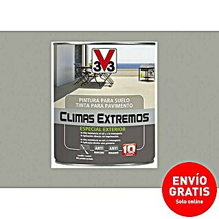 V33 Pintura para suelos Climas extremos (Gris claro, 500 ml, Satinado)