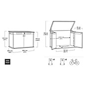 Keter Multifunkcionalna kutija Ashwood  (D x Š x V: 109,3 x 190,5 x 132,5 cm, Plastika, Smeđa) | BAUHAUS