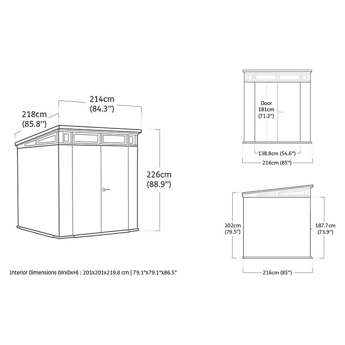 Keter Abri à outils de jardin Ashwood 7x7