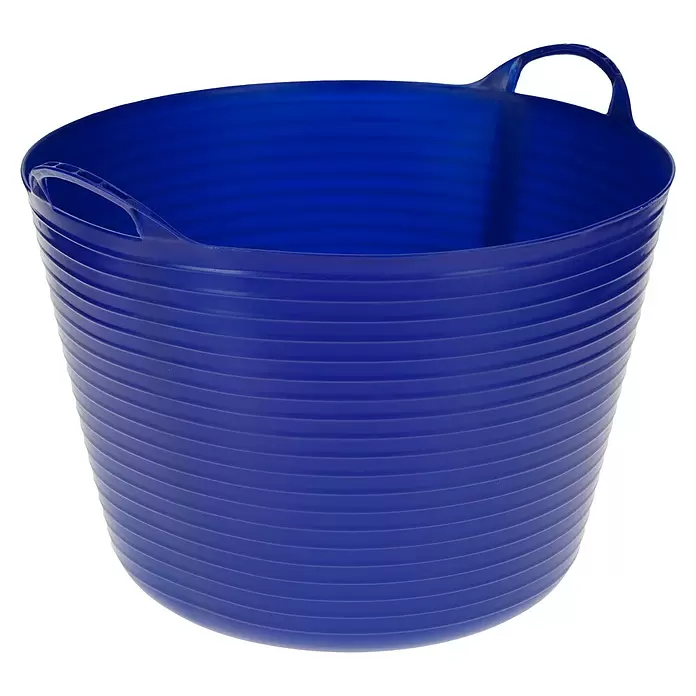 Kerbl Flexeimer FlexBag - Fassungsvermögen: 42 l, Blau - Blauer flexibler Eimer mit gerippter Oberfläche und zwei Griffen.