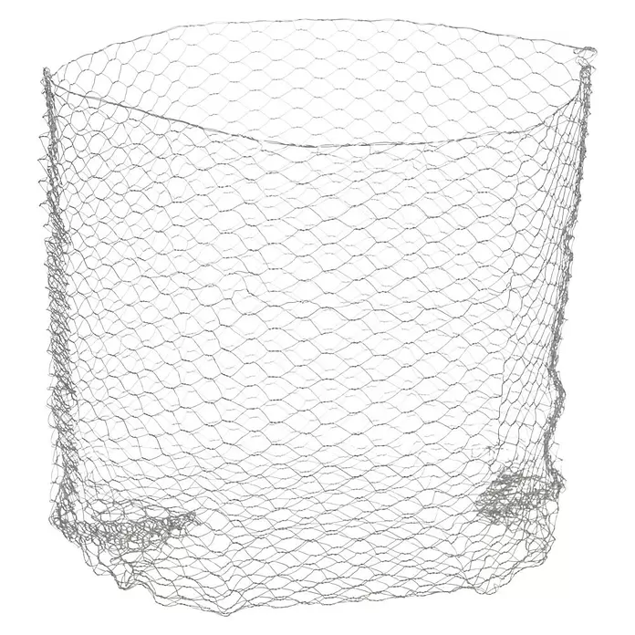 Kerbl Wühlmauskorb Klein - L x B x H: 35 x 35 x 40 cm - Zylindrisches, silbernes Drahtgeflecht.