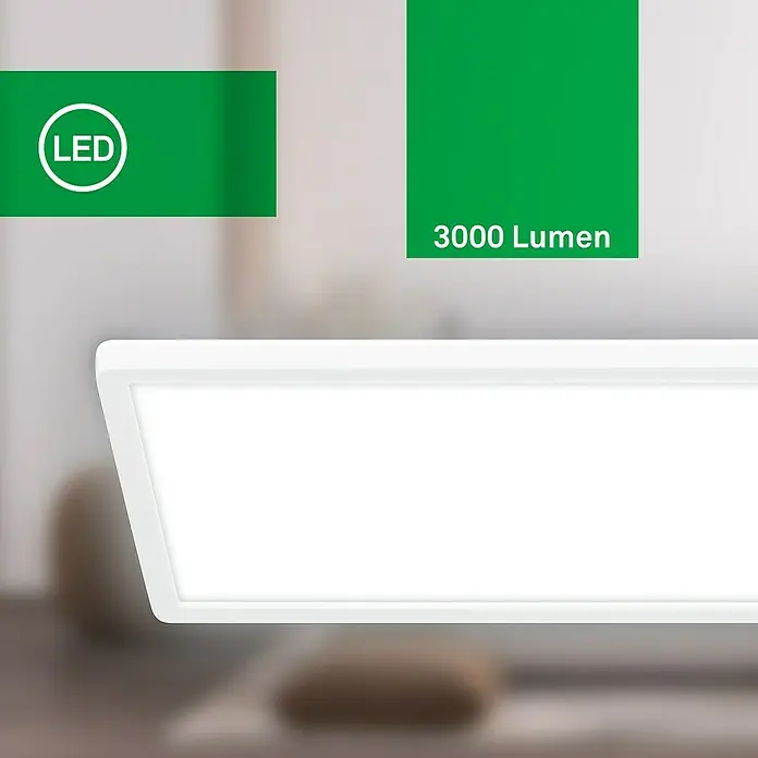 Brilo LED-Panel - 14 W, L x B x H: 58 x 20 x 3 cm, Weiß, Neutralweiß - LED-Leuchte mit 3000 Lumen Helligkeit für eine effiziente und helle Ausleuchtung. Ideal für moderne Wohn- und Arbeitsbereiche.