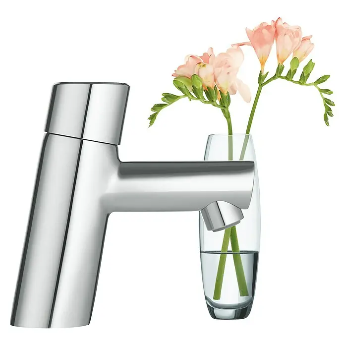 Grohe Concetto Kaltwasser-Standventil - Chrom, Glänzend - Elegante Chromarmatur mit Blumenvase. Die Armatur besticht durch ihr modernes Design und die hochwertige Verarbeitung. Ein stilvoller Blickfang.