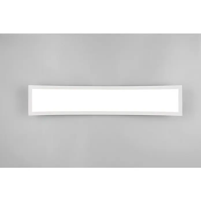 Reality Leuchten LED-Deckenleuchte Score - 23 W, L x B x H: 15 x 75 x 13,5 cm, Weiß, Warmweiß - Helle, rechteckige LED-Wandleuchte mit abgerundeten Seiten, die ein modernes und minimalistisches Design für jeden Raum bietet.